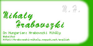 mihaly hrabovszki business card