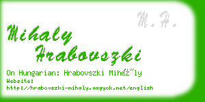 mihaly hrabovszki business card